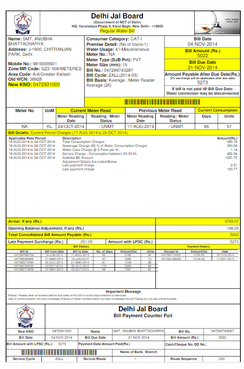  Minol USA business utility bill 